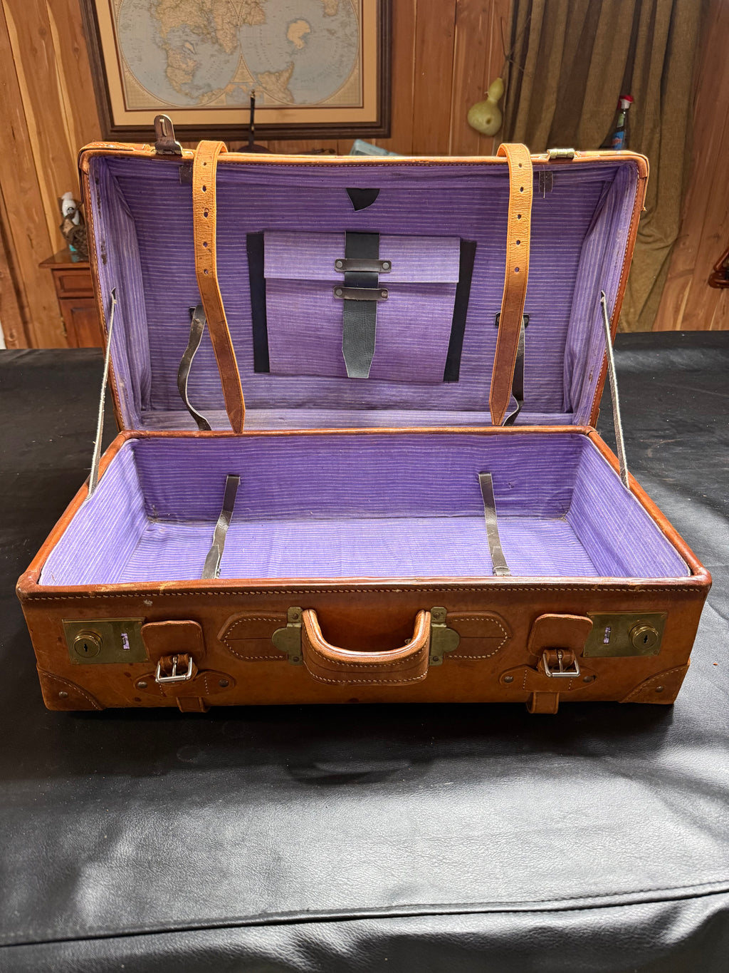 Vintage Leather Dragon Suitcase