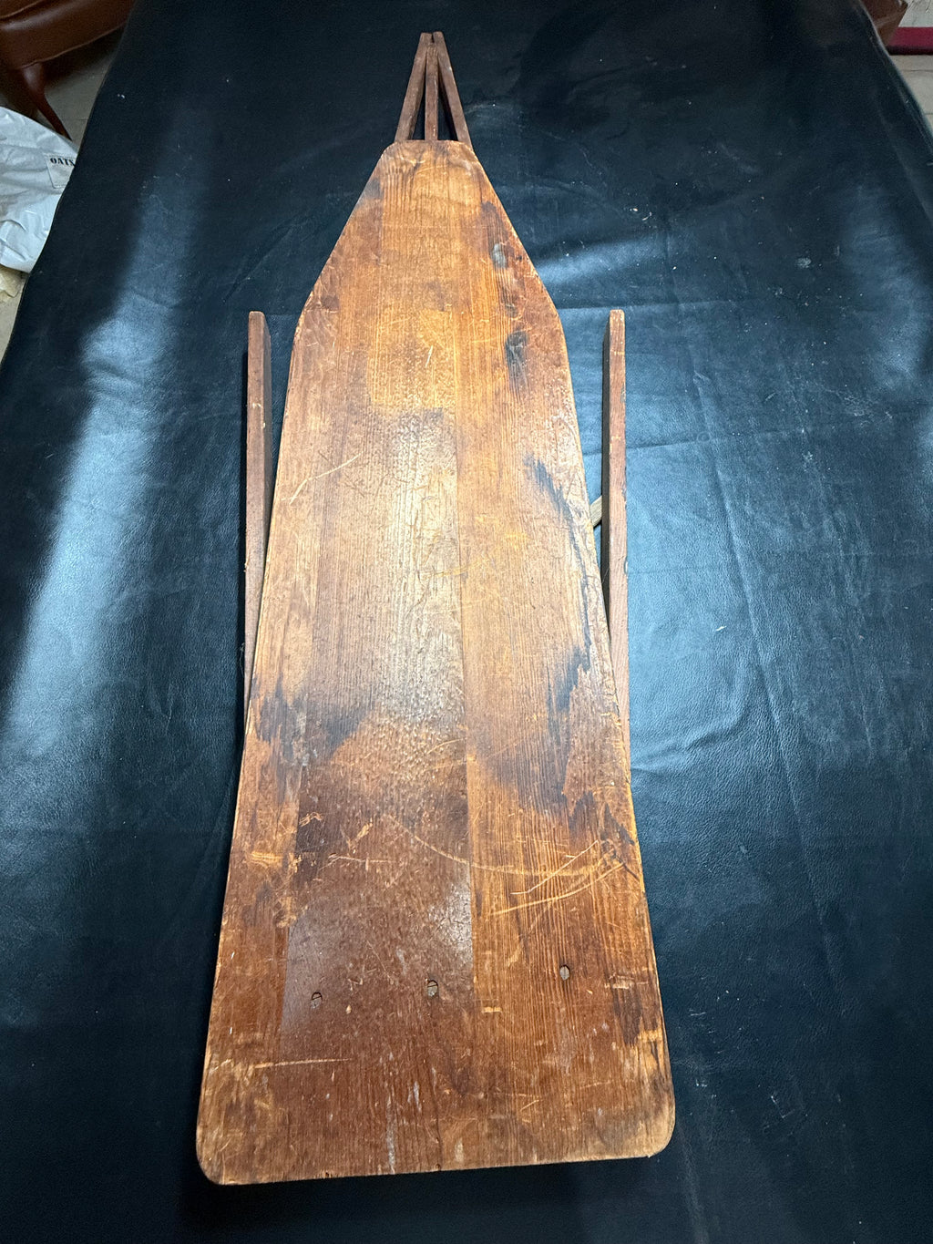 1930s wooden folding ironing board in good condition