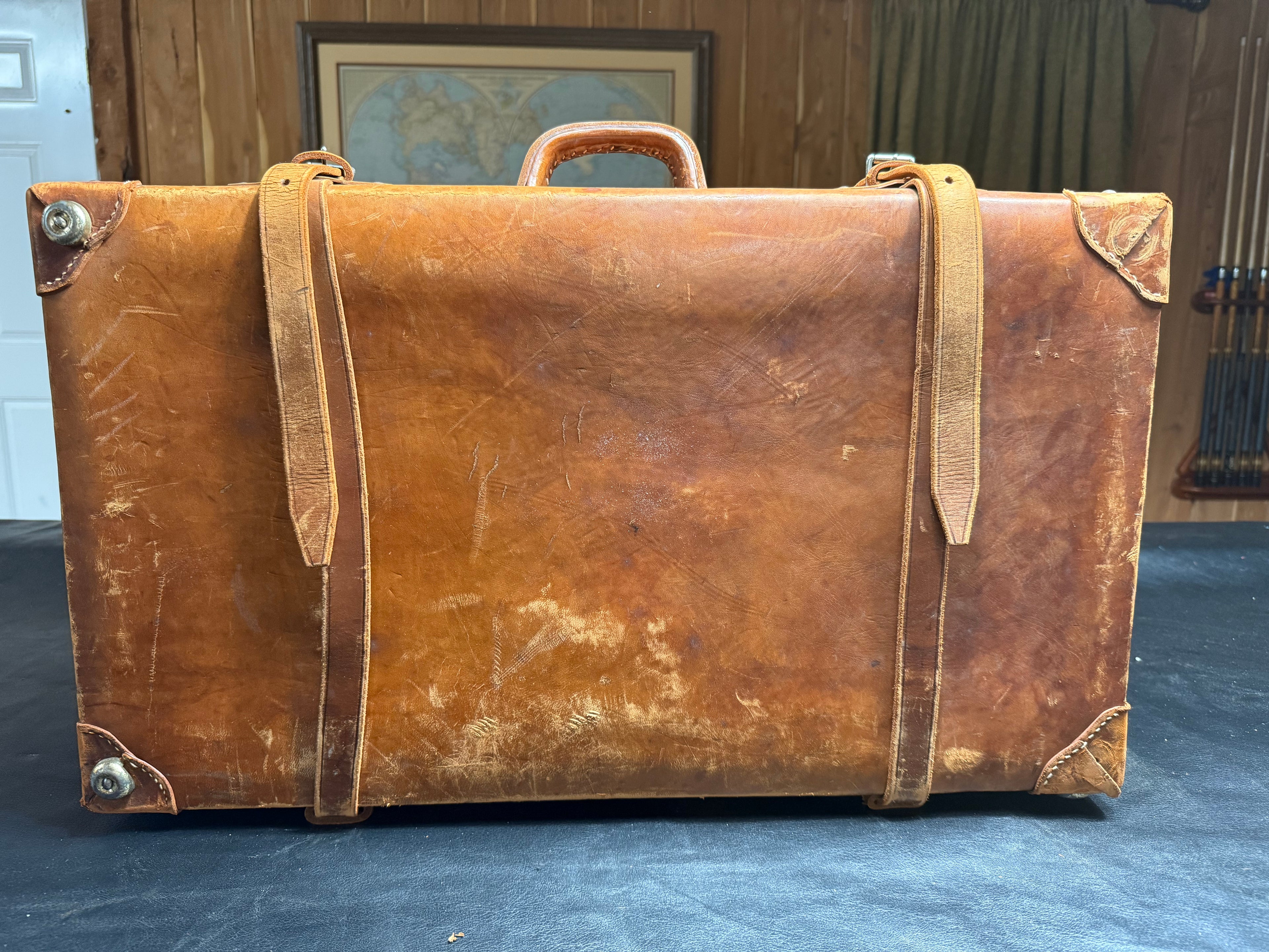 Vintage Leather Dragon Suitcase