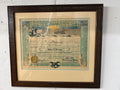 Matted and framed nautical art depicting Domain of Neptune's Rex equator crossing July 6 1925