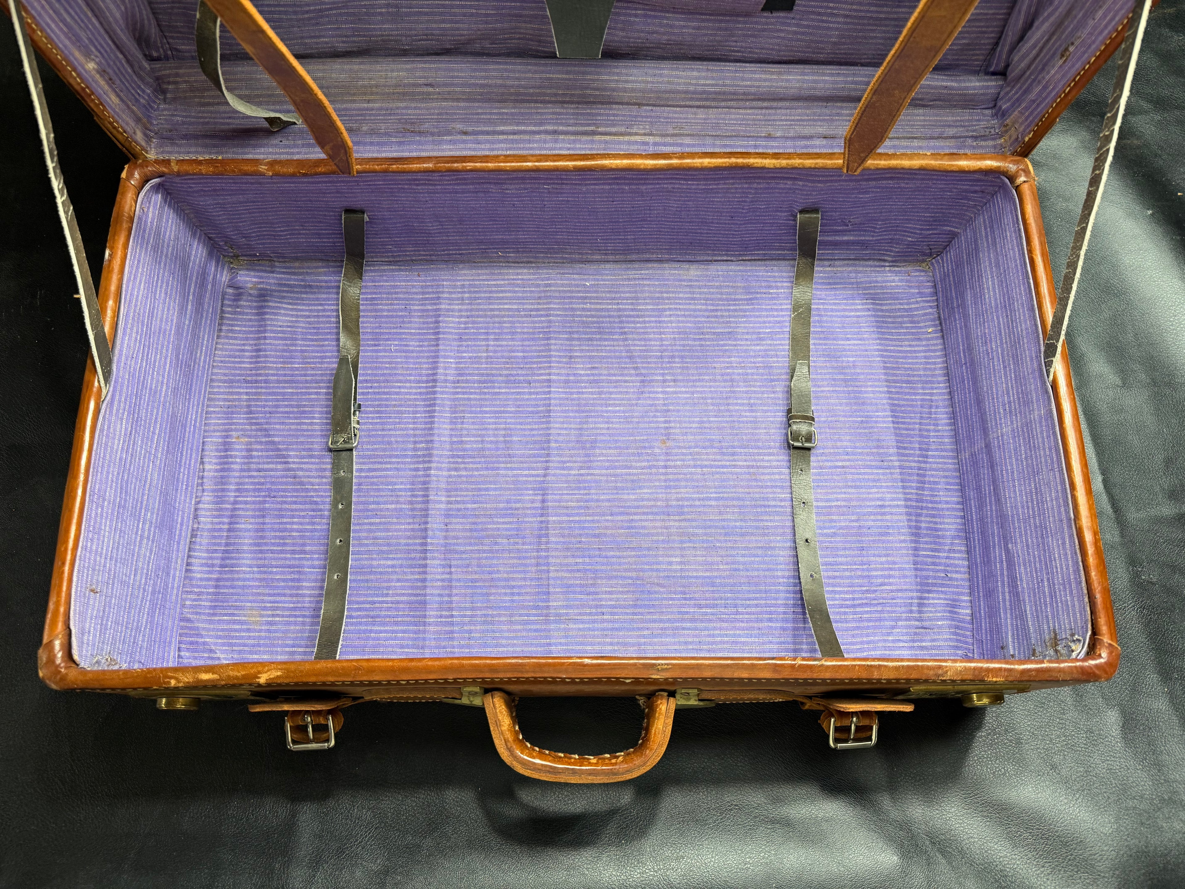 Vintage Leather Dragon Suitcase