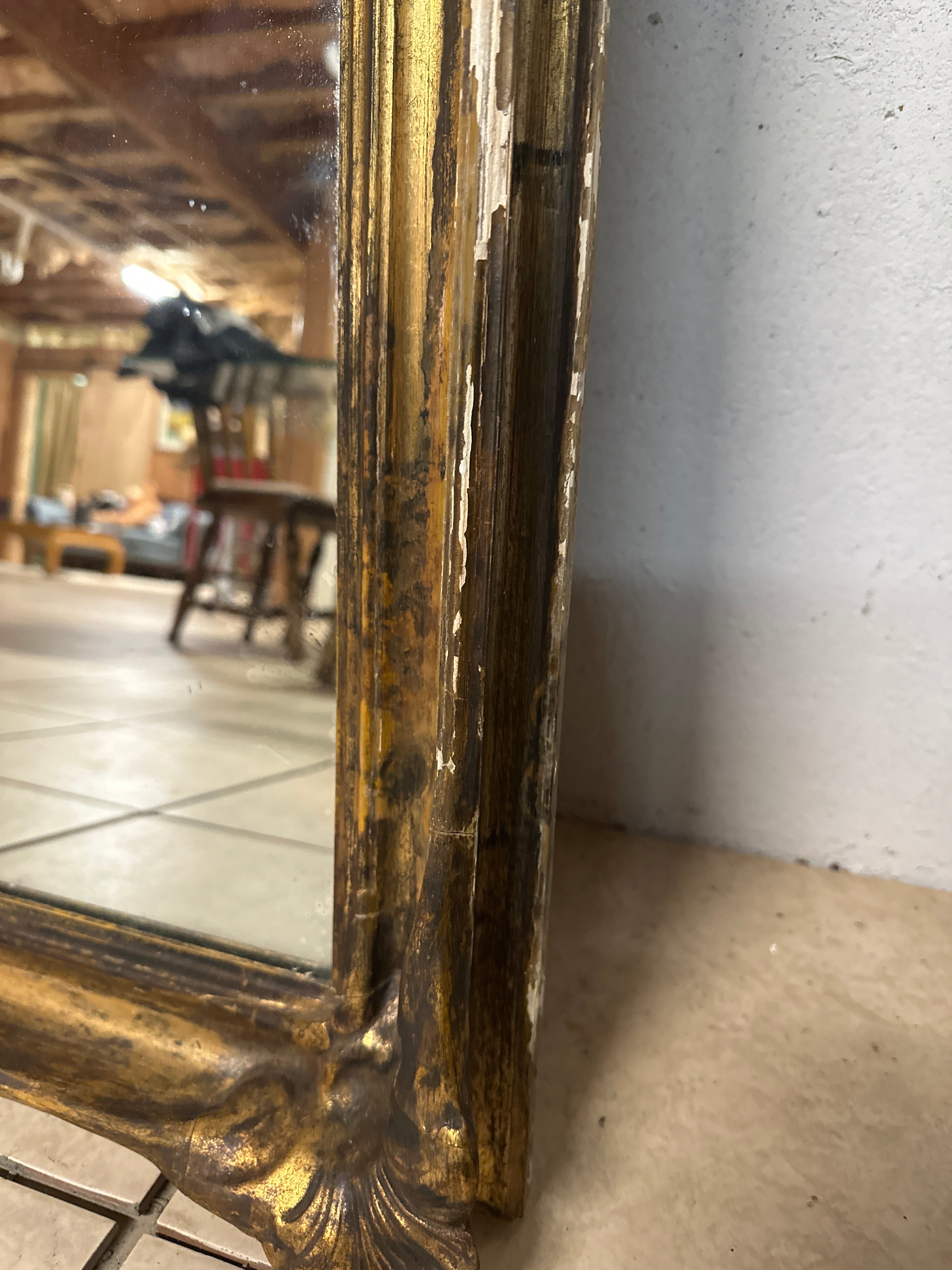 Gold Leaf Vintage Mirror