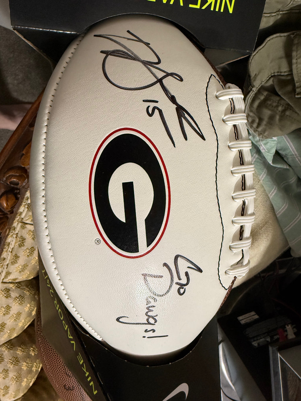 Carson Beck Georgia Bulldogs Autographed White Panel Football