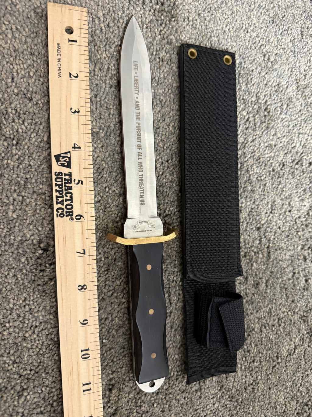 Commemorative Ranger collector knife in display case